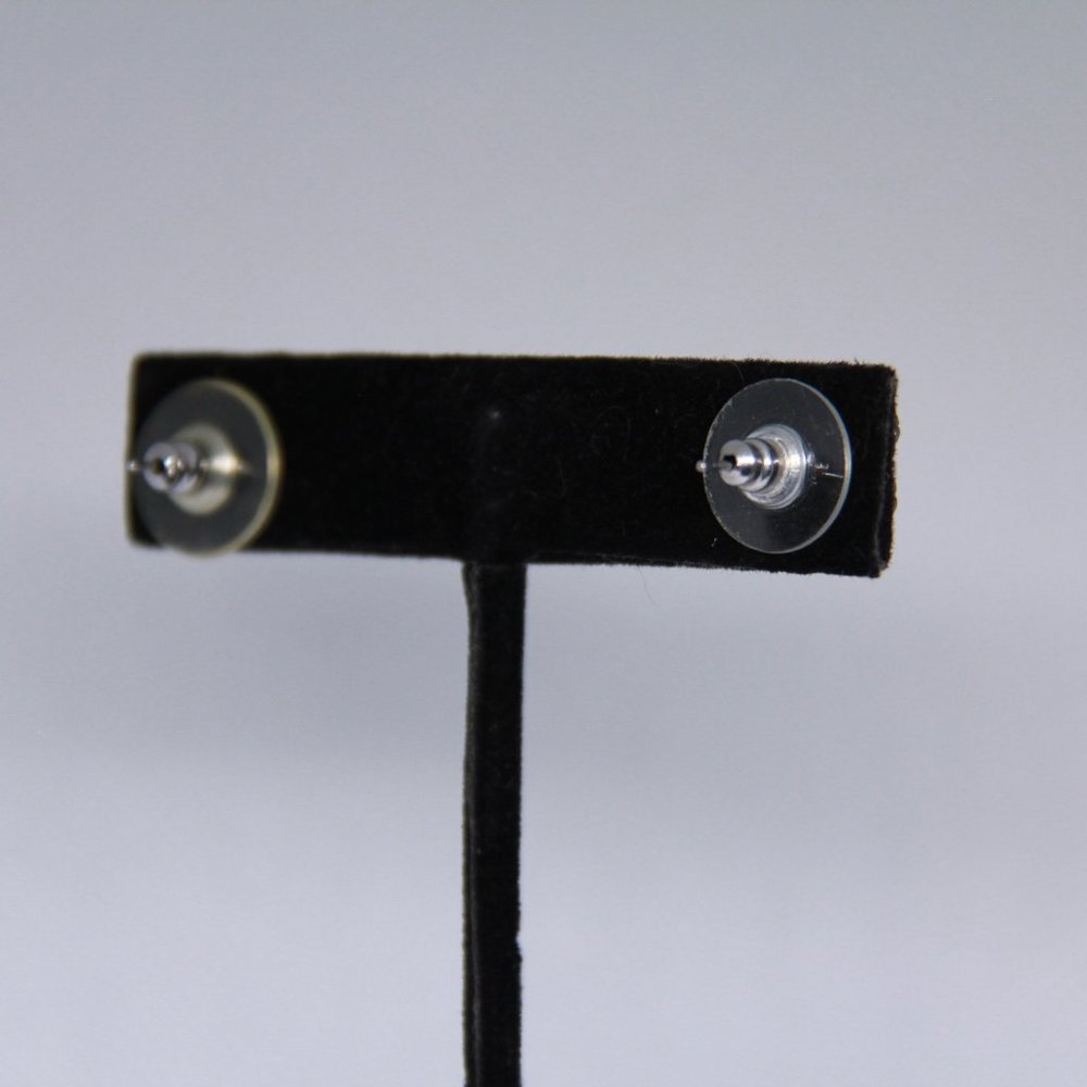 Gun Metal & Rhinestone Studs - Picture 4 of 4
